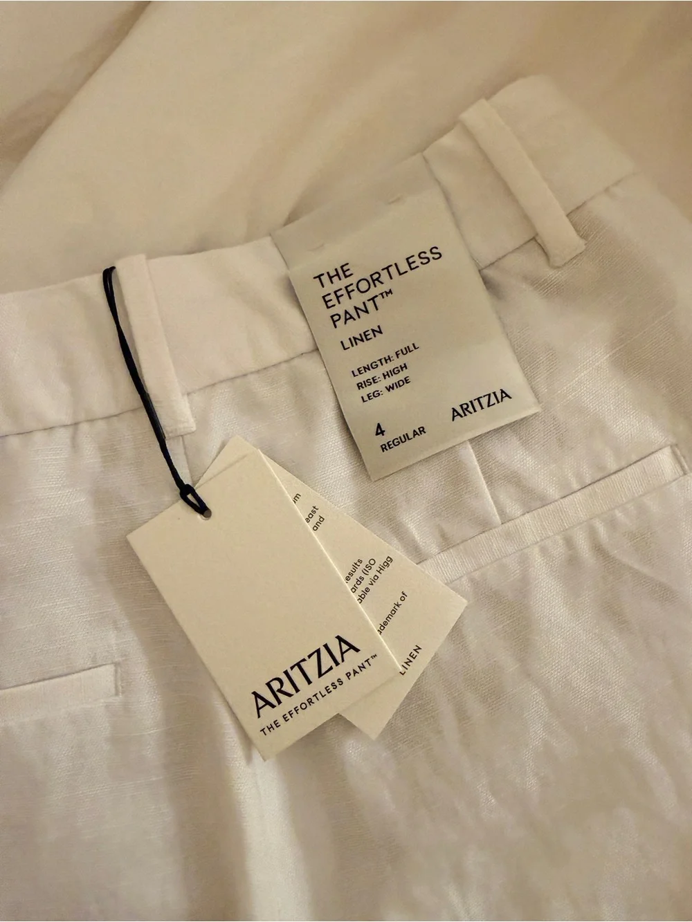 Aritzia Effortless Linen Pants in Light Birch
